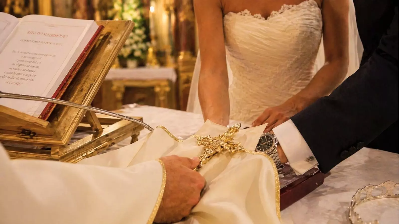 catholic wedding altar ritual ceremony priest