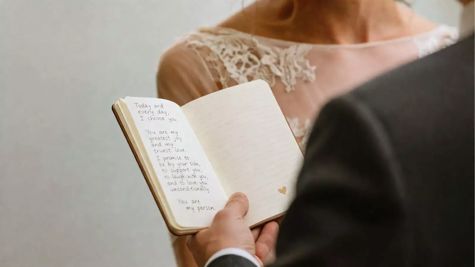 wedding vows template notebook