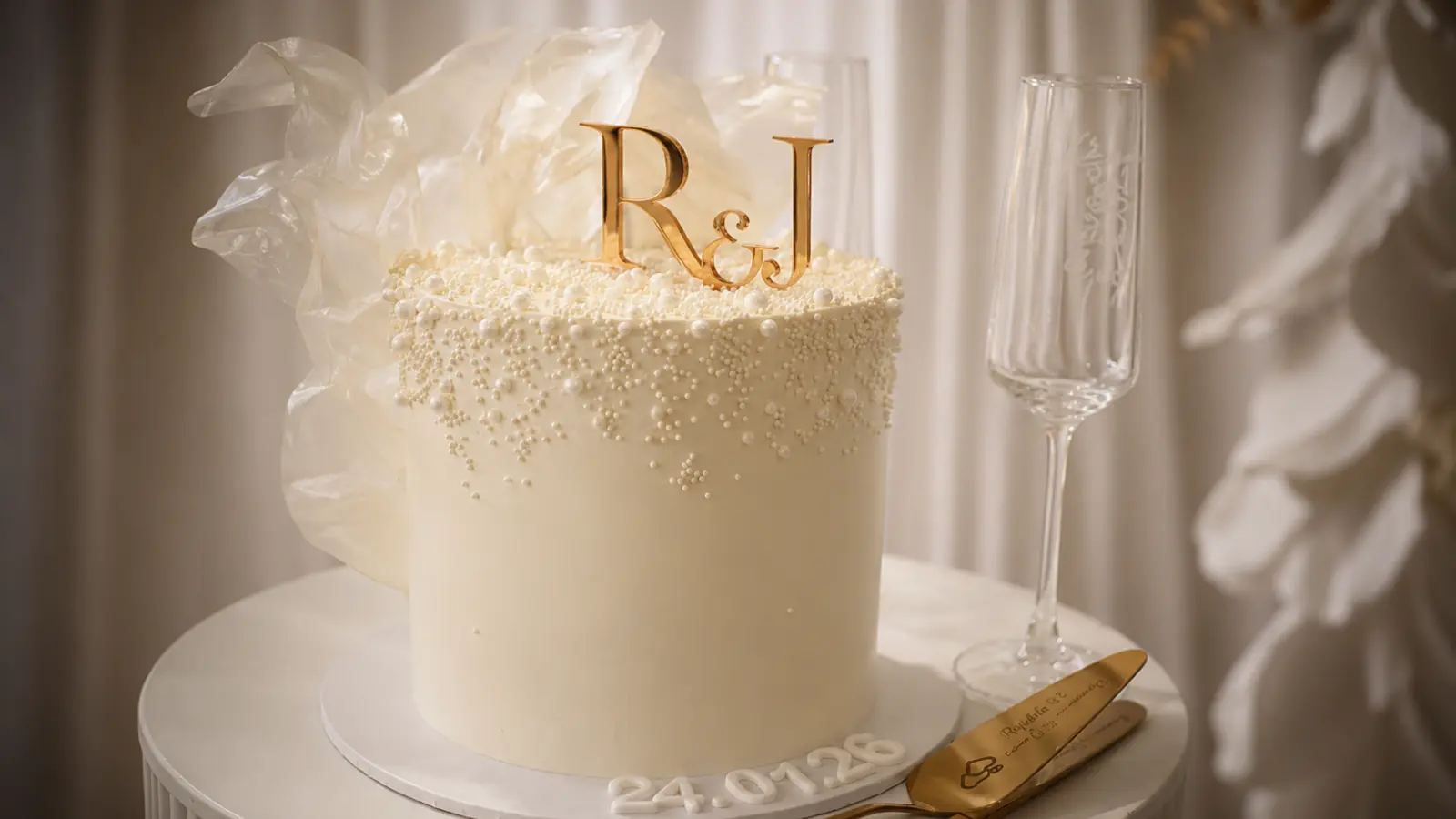 Personalized initial wedding cake topper