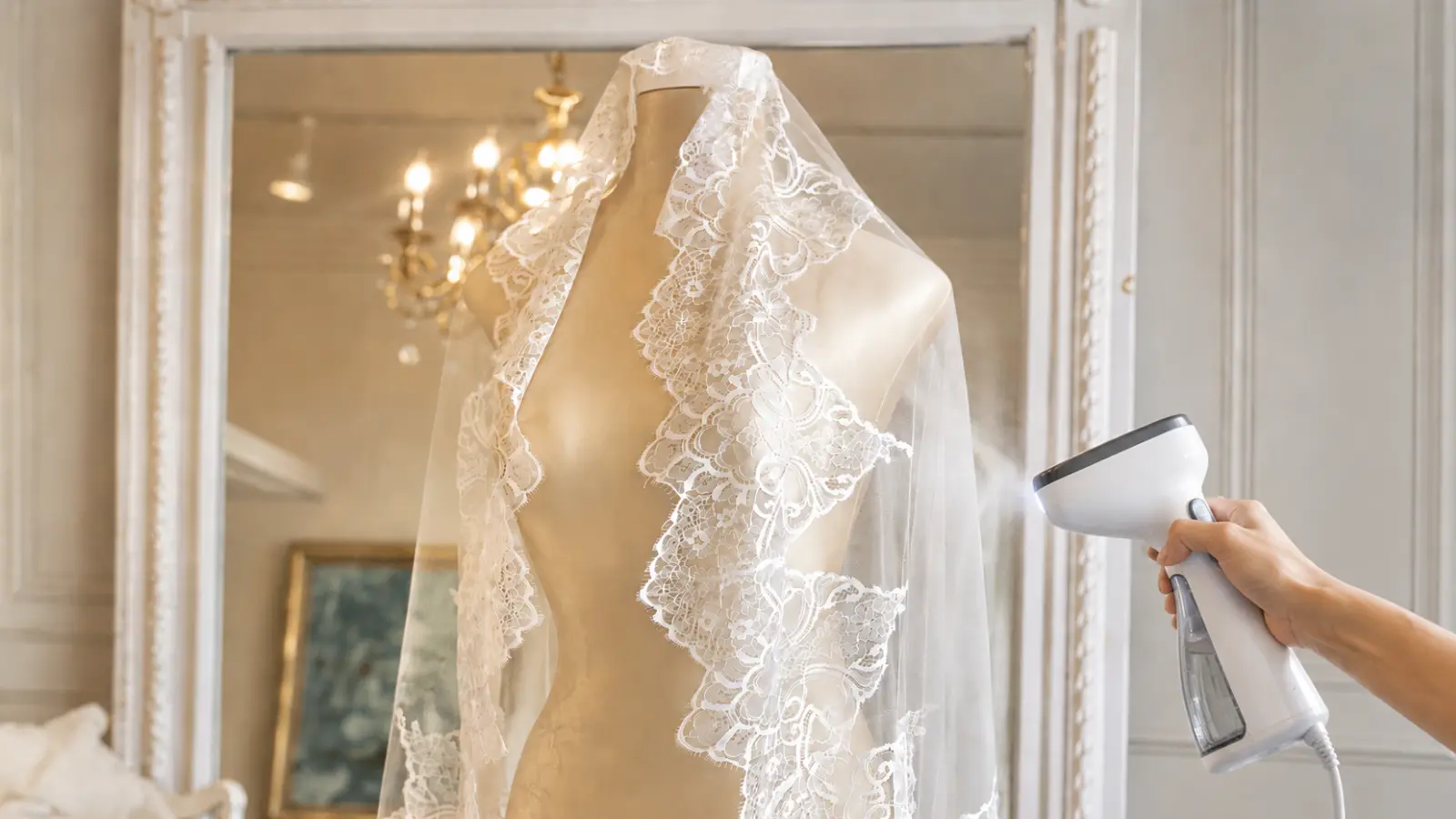 How to Steam and Store a Wedding Veil