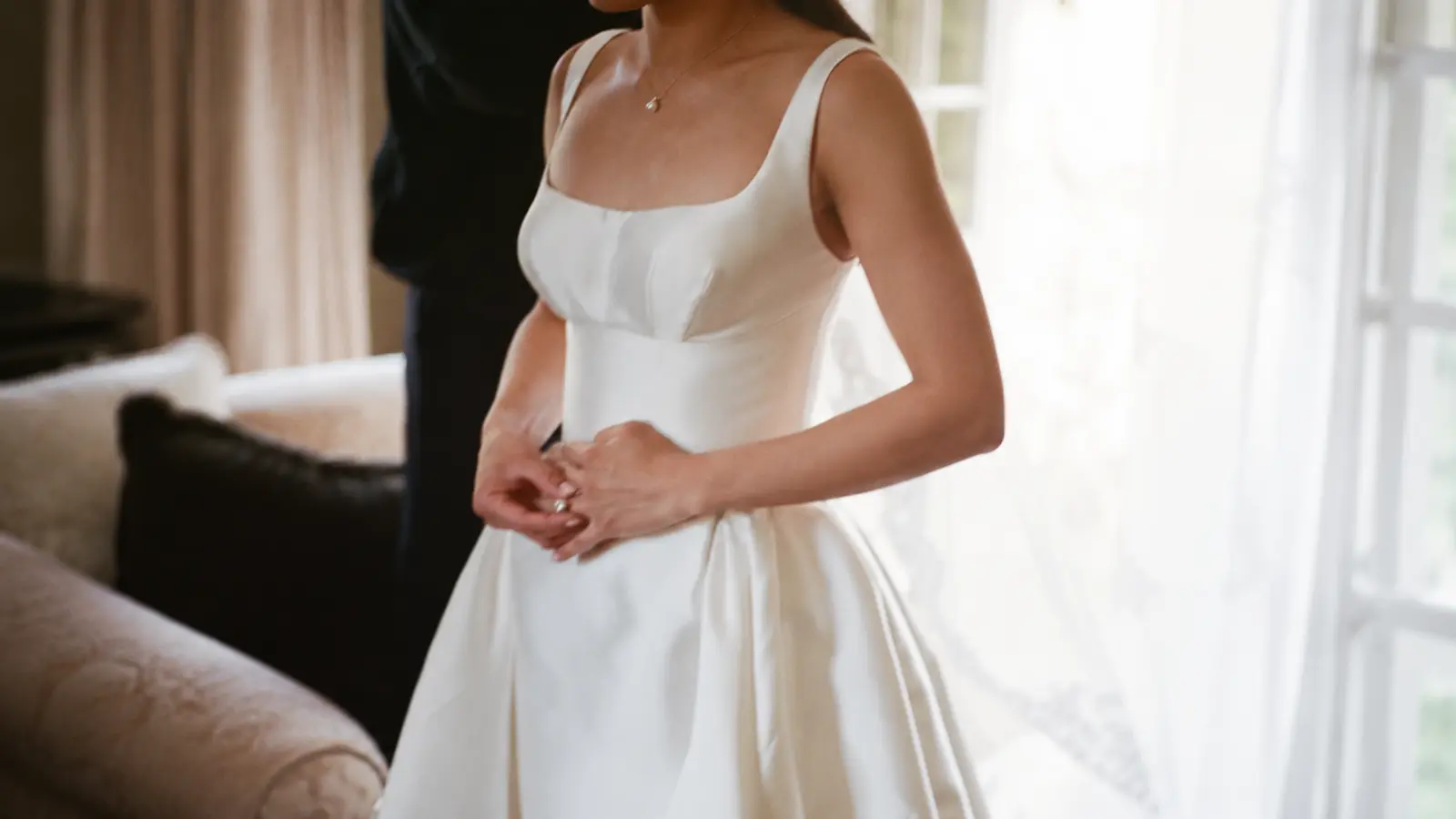 Bride in wedding dress representing bridal style and beauty